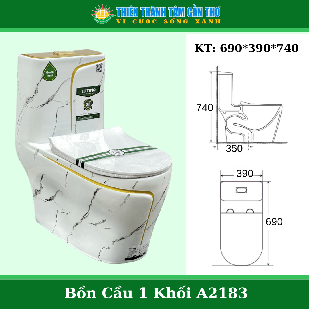 Bàn cầu 1 khối Lating A-2183